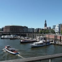 Am Elberadweg in Hamburg
