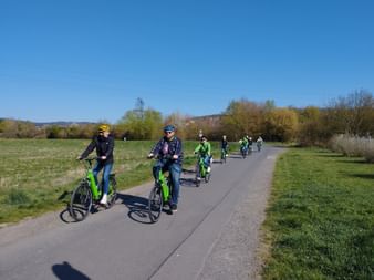 Cyclists on the Lahn cycle path
