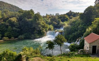 Waterfall panorama in Dalmatia