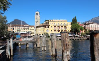 Port in Riva on Lake Garda