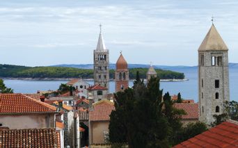 View over the roofs of Rab
