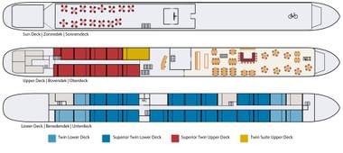 Deck plan MS De Holland Deck plan MS De Holland