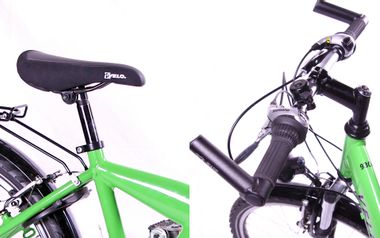 Youth bike saddle and handlebars