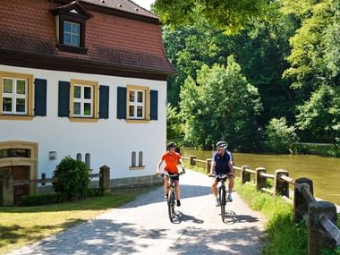 Bamberg Radler an der Walkmühle
