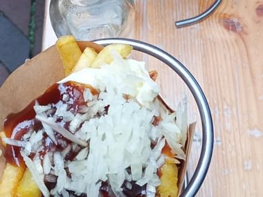 French fries with special sauce French fries with special sauce