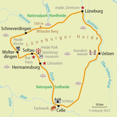 Lueneburg Heath Cycle Map