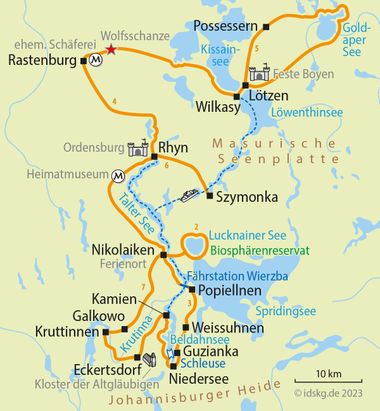 Masuria Bike and Boat Map