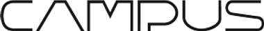 Schwarzes Textlogo mit 'CAMPUS' in moderner, geometrischer serifenloser Schrift auf weißem Hintergrund.