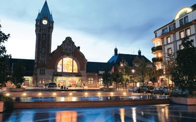 Grand Hotel Bristol and Place de la Gare in Colmar