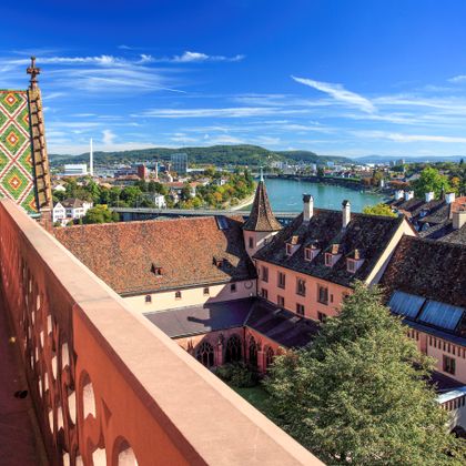 Blick auf den Rhein vom Baseler Münster