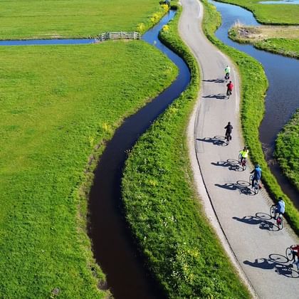 North Holland bike path landscape