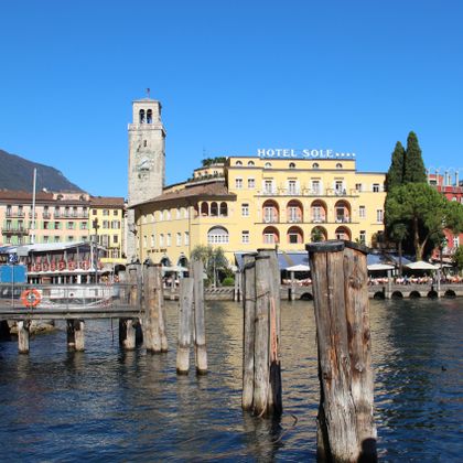 Port in Riva on Lake Garda