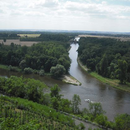 Zusammenfluss Moldau und Elbe