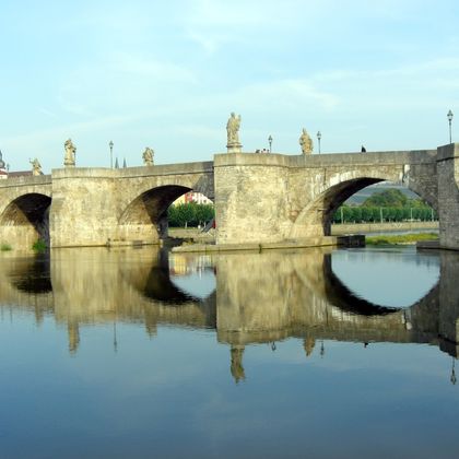 Old bridge over the river Main in Würzburg