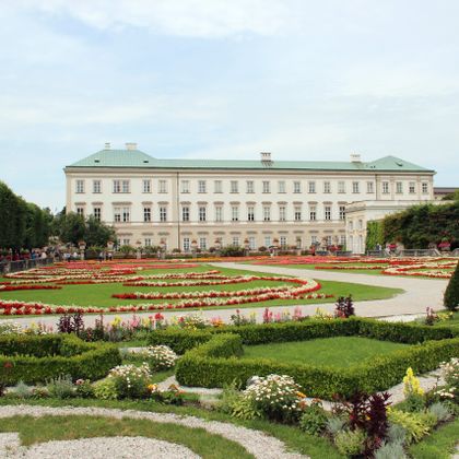 Garden of Mirabell Palace in Salzburg