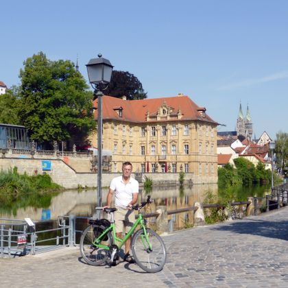Bike path through Bamberg