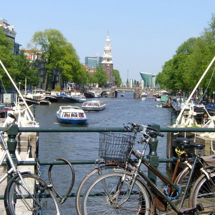 View of the canal in Amsterdam